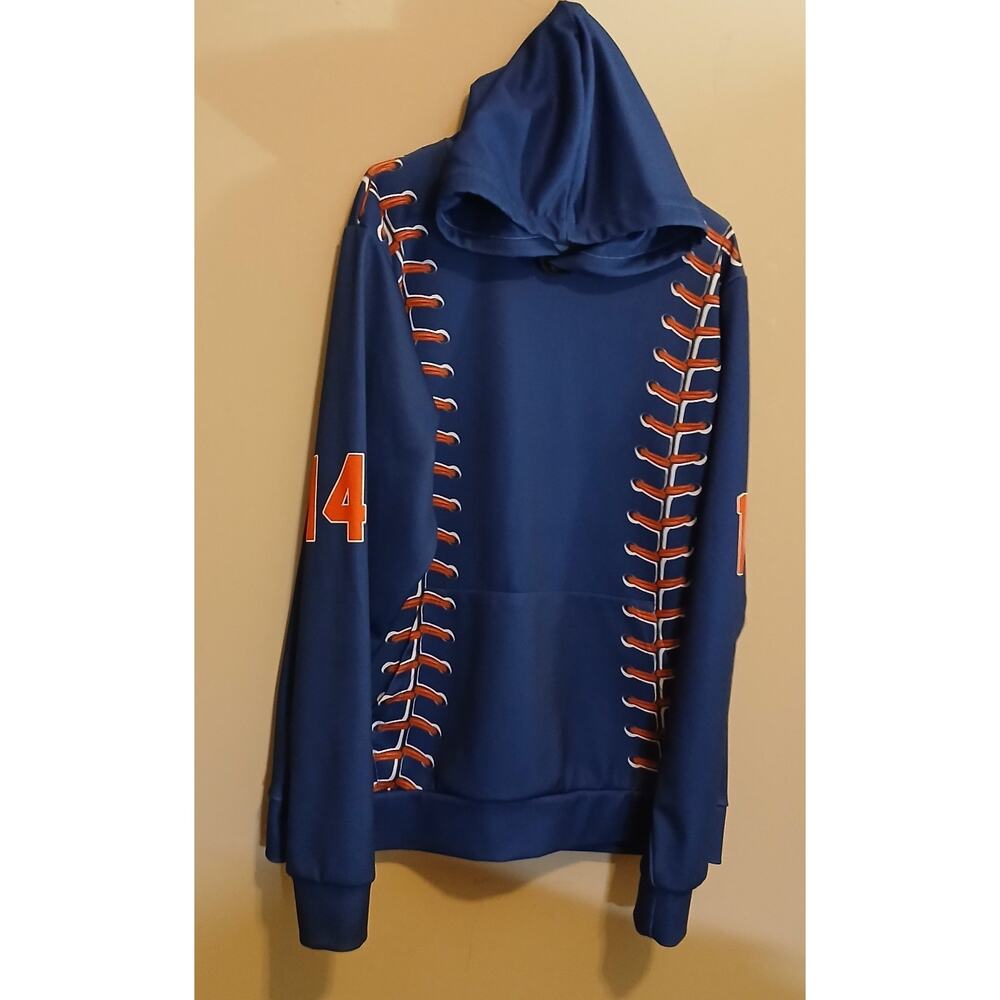 Baseball Stitch/ Unisex/ Sports Heavyweight Hoodie/Size XL /Mystery